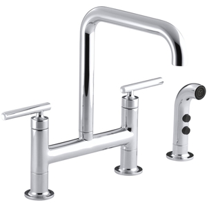 K7548-4-CP Purist Two-Handle Kitchen Faucet - Polished Chrome