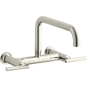 K7549-4-SN Purist Wall Mount Kitchen Faucet - Vibrant Polished Nickel