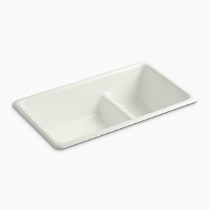 K6625-NY Iron/Tones White/Color Dual Mount Double Bowl Kitchen Sink - Dune