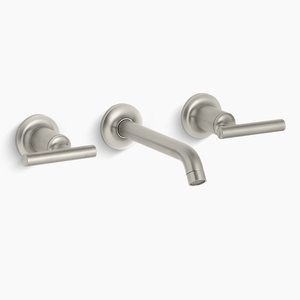 KT144134BN/K410K Purist Wall Mount Bathroom Faucet Bathroom Faucet - Vibrant Brushed Nickel