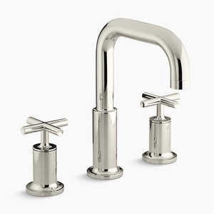 KT14428-3-SN Purist Tub Faucet Trim Trim Kit - Vibrant Polished Nickel