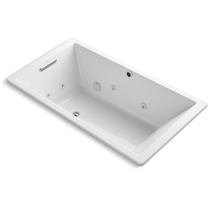 K1173-JH-0 Underscore Rectangle 66" Whirlpool Bath - White K1173-JH-0 Underscore Rectangle 66" Whirlpool Bath - White