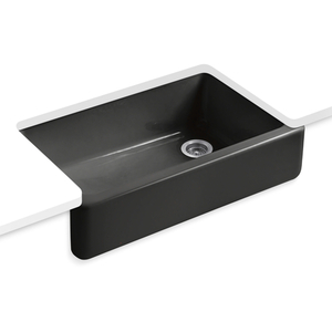 K6489-7 Whitehaven Apron Front / Specialty Sink Kitchen Sink - Black