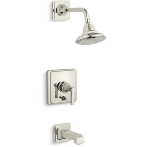 KT13133-4A-SN Pinstripe Tub & Shower Faucet Trim Trim Kit - Vibrant Polished Nickel