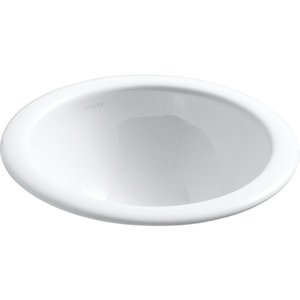 K2298-0 Compass Self Rimming Bathroom Sink - White