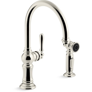 K99262-SN Artifacts Single Handle Kitchen Faucet - Vibrant Polished Nickel