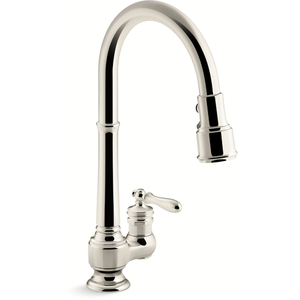 K99260-SN Artifacts Pull-Out Spray Kitchen Faucet - Vibrant Polished Nickel