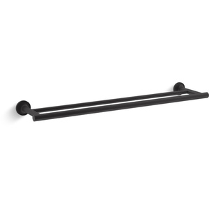 K14375-BL Purist Towel Bar Bathroom Accessory - Matte Black