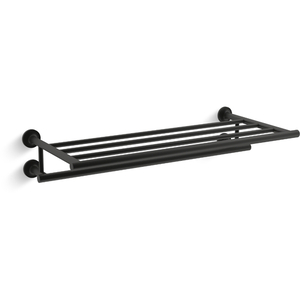 K14381-BL Purist Vanity Shelf Bathroom Accessory - Matte Black