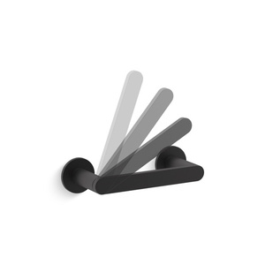 K73147-BL Composed Paper Holder Bathroom Accessory - Matte Black