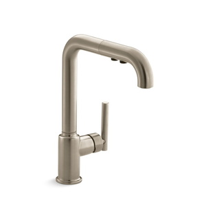 K7505-BV Purist Pull-Out Spray Kitchen Faucet - Vibrant Brushed Bronze