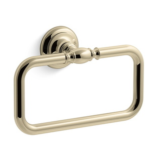 K72571-AF Artifacts Towel Ring Bathroom Accessory - Vibrant French Gold