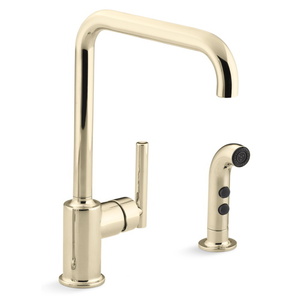 K7508-AF Purist Single Handle Kitchen Faucet - Vibrant French Gold