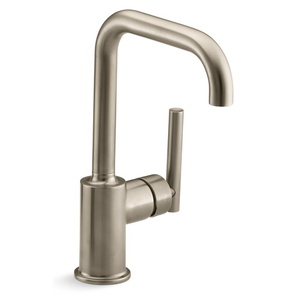 K7509-BV Purist Single-Hole Bar Faucet - Vibrant Brushed Bronze