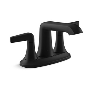 K22021-4-BL Tempered 4'' Centerset Bathroom Faucet - Matte Black