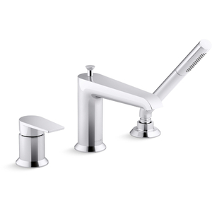 K97070-4-CP Hint Deck Mount With Handshower Tub Faucet - Polished Chrome