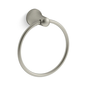K21955-BN Tempered Towel Ring Bathroom Accessory - Vibrant Brushed Nickel K21955-BN Tempered Towel Ring Bathroom Accessory - Vibrant Brushed Nickel