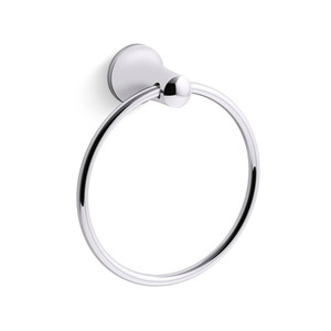 K21955-CP Tempered Towel Ring Bathroom Accessory - Polished Chrome