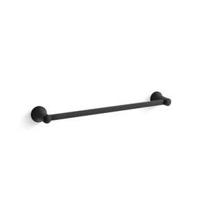 K21952-BL Tempered Towel Bar Bathroom Accessory - Matte Black