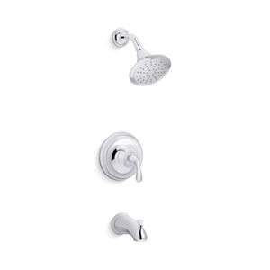 KTS10275-4-CP Forte Sculpted Tub & Shower Faucet Trim Trim Kit - Polished Chrome