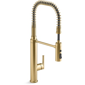 K24982-2MB Purist Pull-Out Spray Kitchen Faucet - Vibrant Brushed Moderne Brass