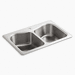 Kohler K3369-1-NA Stainless Steel Double Bowl Kitchen Sink