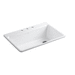 Kohler K5871-3A2-0 White Single Bowl Kitchen Sink