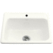 Kohler K5964-1-0 White Single Bowl Kitchen Sink