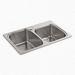 Kohler K75791-1-NA Stainless Steel Dual Mount Double Bowl Kitchen Sinks