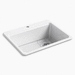 Kohler K8668-1A1-0 White Single Bowl Kitchen Sink