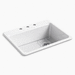 Kohler K8668-3A1-0 White Single Bowl Kitchen Sink