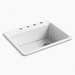 Kohler K8668-4A1-0 White Single Bowl Kitchen Sink