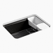 Kohler K8668-5UA2-7 Black Single Bowl Kitchen Sink