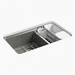 Kohler K8669-5UA3-58 Thunder Grey Undermount Double Bowl Kitchen Sink