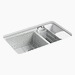 Kohler K8669-5UA3-95 Ice Grey Undermount Double Bowl Kitchen Sink