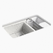 Kohler K8669-5UA3-FF Sea Salt Undermount Double Bowl Kitchen Sink