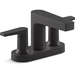Kohler K37888-4-BL Matte Black 4'' Centerset Bathroom Sink Faucet