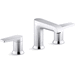 Kohler K37893-4-CP Polished Chrome 8'' Widespread Bathroom Sink Faucet