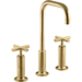 Kohler K14408-3-2MB Vibrant Brushed Moderne Brass 8'' Widespread Bathroom Sink Faucet