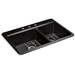 Kohler K8669-3A1-7 Black Black Double Bowl Kitchen Sinks