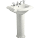 Kohler K2286-4-0 White Pedestal Bathroom Sink