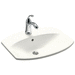 Kohler K2351-1-0 White Self Rimming Bathroom Sink