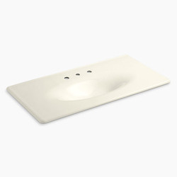  Iron/Impressions Vanity Top Bathroom Vanity - Biscuit