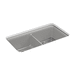 Kohler K8199-CM4 Matte Grey Undermount Double Bowl Kitchen Sink