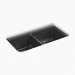Kohler K8199-CM7 Matte Graphite Undermount Double Bowl Kitchen Sink