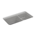 Kohler K8204-CM4 Matte Grey Undermount Double Bowl Kitchen Sink