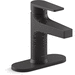 Kohler K37886-4-BL Matte Black Single Hole Bathroom Sink Faucet