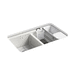 Kohler K8679-5UA3-FF Sea Salt Undermount Double Bowl Kitchen Sink