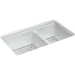 Kohler K8669-5UA1-95 Ice Grey Undermount Double Bowl Kitchen Sink