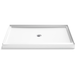 Kohler K44157-HW1 Honed White Single Threshold 48'' and Larger Shower Base